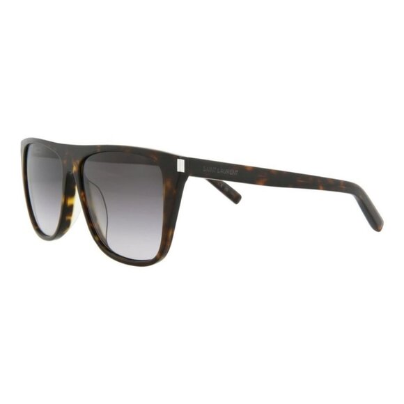 Saint Laurent Unisex Square/Rectangle Havana Havana Grey Fashion Designer - Picture 3 of 5